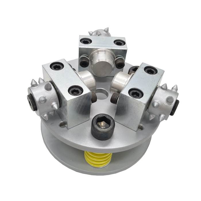 5''/125mm Bush Hammer Plate with 3 Rollers for Lichi Surface (JOY-BHP-5BH1)