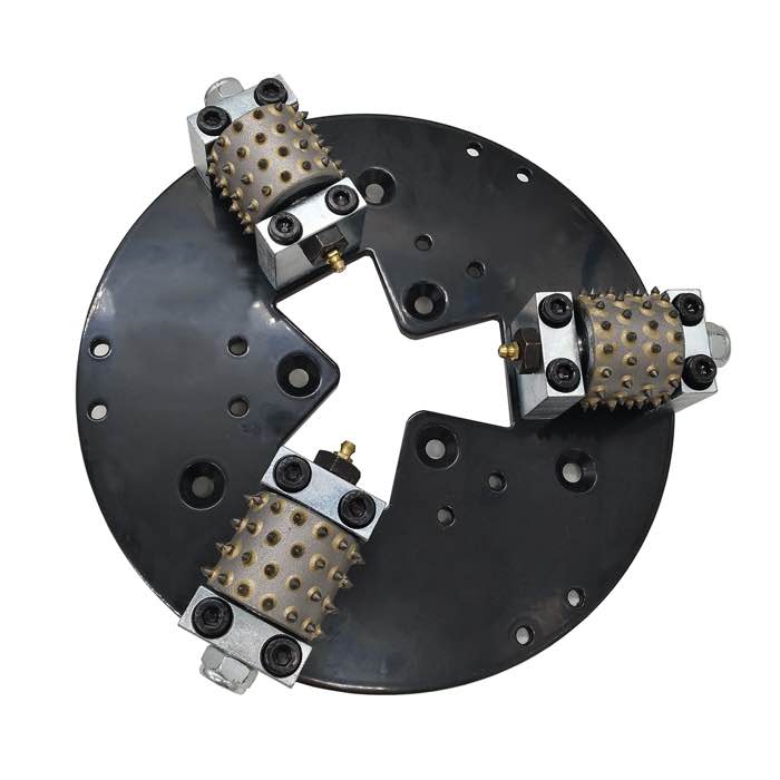 270mm HTC Bush Hammer Plate with 3 Rollers for Concrete Floor Preparation (JOY-HTC-BH-270A)