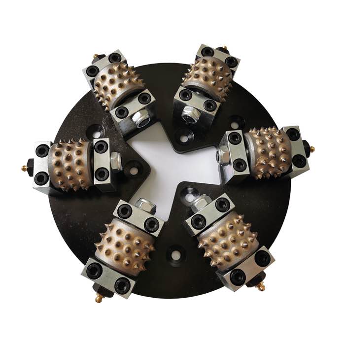 270mm HTC Bush Hammer Plate with 6 Rollers for Concrete Floor Preparation (JOY-HTC-BH-270B)