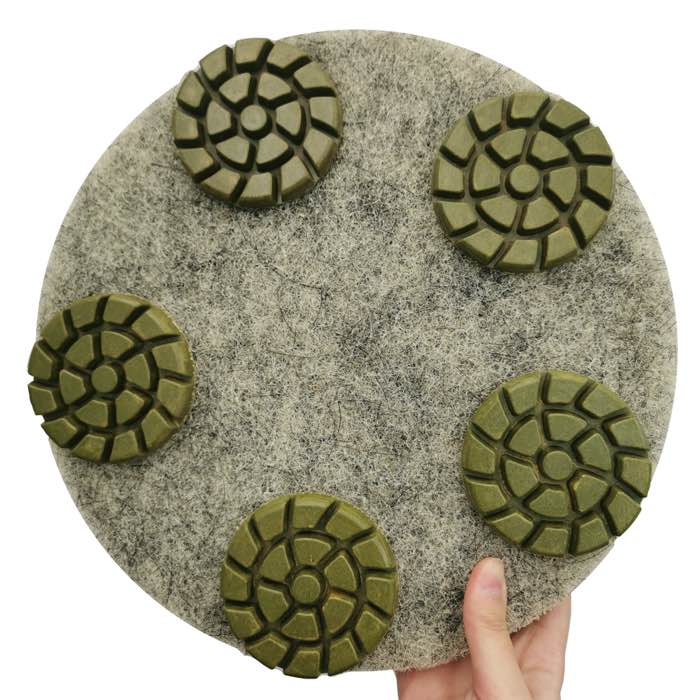 Burnishing Pads with Resin Pucks for Concrete Floor Polishing (JOY-RFP-BP4)